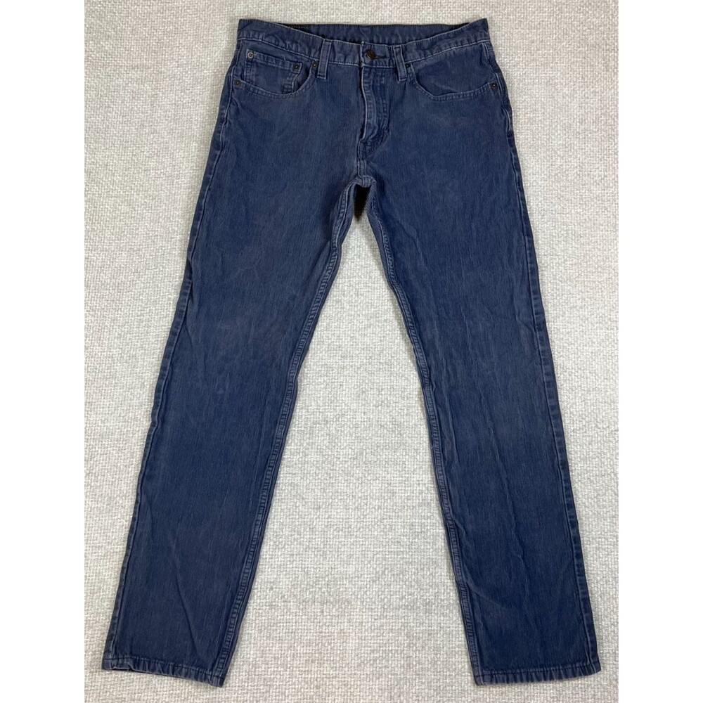 Levi's 502 Corduroy Jeans Pants Men's 32x31 (Tag 32x34) Gray Tapered Stretch